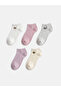 Two Mt Shop Quality Lcw Dream Ecru Embroidered 5-Piece Pack Women's Booties Socks