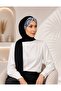 Crocodile Knot Combed Cotton Shawl - Black