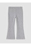 Gray Girls' Ribbed Spanish Leggings - 3