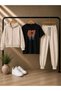 Busekids Unisex Children's Daily 3-Piece Set: Zippered Hooded Jacket, T-Shirt and Sweatpants