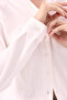 Crep Women's 100% Cotton Interlock Stretchy Textured Buttoned Long Sleeve Shirt Ecru - 4