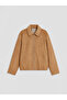 Esvab • Modern & Distinctive Suede Look Shirt Roba Collar Girls' Coat - 2