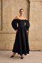 Women's Black Balloon Sleeve Maxi Dress