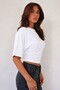 Women's Bat Sleeve Cropped Cotton T-Shirt - 2