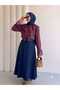 Lace-Up Detailed Crew Neck Shirt with Lace Detail and Flared Sleeves - 4