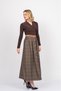 Women's Winter Plaid Checkered Prestige Buttoned Belted Woven Skirt High Waist Form Stylish Daily Casual 6835