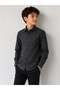 Boy's Plain Pattern Long Sleeve Shirt 2304
