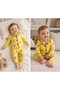 100% Cotton Chick Pattern Long Sleeve Bottom Top Baby Pajama Set - 2