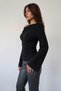 Women's Draped Boat Neck Spanish Sleeve Blouse - Lycra Stretch Single Jersey Fabric - 2