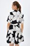 Viscose Fabric Collar Dress - 3