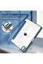 Protective Case for Apple iPad Pro 11-inch (M4 2024 / M5 2025) – Crystal Clear PC Back, Trifold Stand Smart Cover with Built-In Apple Pencil Pro Slot & Wireless Charging Support, Auto Wake/Sleep - 4