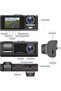 Dash Cam Front and Rear Inside 1080P Full HD – 3 Channel Car Camera with 32GB Card, 170°+130°+120° Wide Angle, IR Night Vision, 24H Parking Monitor, G-Sensor, Loop Recording, for Cars/Taxi - 7