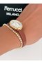 Leather Cord Oval Case Roman Numeral Women's Wristwatch 2 Years Warranty 3 Atm Water Resistant + Bracelet Gift - 6