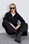 Half-Zip Turtleneck Knit Sweater