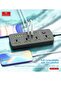 Extension Socket UK EU Plug 3000W with Surge Protection – Power Strip with Quick Charge USB Ports & Phone/Tablet Adapter - 3
