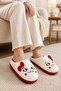 Women's Soft Plush House Slippers with Bow and Cute Cat Figure - 5
