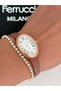 Leather Cord Oval Case Roman Numeral Women's Wristwatch 2 Years Warranty 3 Atm Water Resistant + Bracelet Gift - 2