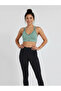 Neon Cross Strap Bra with Chest Pads Sports Green Bustier - 2