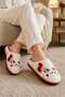 Women's Soft Plush House Slippers with Bow and Cute Cat Figure - 4
