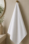 Set of 2 270Gr 50X90 cm White Hand and Face Towels 100% Cotton Soft Textured High Absorbent Plain Towels - 4
