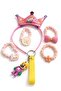 Six-Piece Children's Buckle Crown and Keychain Set - 2