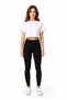 Women's Sportswear Top and Bottom Set – High-Waisted Leggings and Flowy Crop T-Shirt Fitness Set - 3