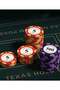 GD 50 Pcs Game Plastic Poker Chips Set with Number Markings - Portable Poker Chips Casino-Themed Accessories with Storage Box for Family Game Night, Card Games, Mahjong & Strategy Entertainment - 4