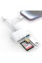 قارئ بطاقات SD للايفون/ايباد، محول من موصل لايتنينج ومنفذ USB C إلى قارئ بطاقات SD/TF، قارئ بطاقة ذا