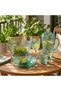 Mint Green Plastic Plate with Patterned Ø25.7cm - 2