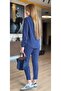 Women's Zippered Jacket and Elastic Waist Pants Set - 4
