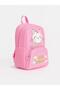 Pink Cat Printed Girl's School Bag - 2