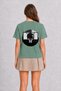 Women's Street Basketball Hoop Halftone Design - Back Print - Green - 2