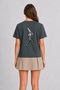 Women's Rock Climbing Minimalist Graphic Design - Back Print - Smoked - 2