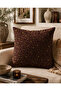 Burgundy Leopard Patterned Set of 2 Double-Sided Decorative Throw Pillow Covers - 2
