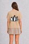 Women's Hand Drawn Penguin Family Back Print - Cream - 2