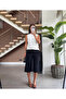 Napoleon Button Detailed Zipper Closure Vest Blouse - 2