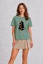 Women's Modern Industrial Turniket Street Graphic - Green