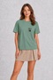 Women's Nature and Focus Archery Themed Sports Print - Green