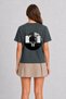 Women's Street Basketball Hoop Halftone Design - Back Print - Smoked - 2