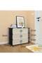 3-Tier Shoe Organizer & Storage Cabinet, Closed Shoe Rack with Drawers, Multipurpose Plastic Storage Organizer - 3