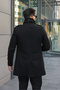 Men's Regular Fit Long Cashmere Coat - 4