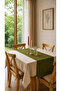 Olive Green Velvet Textured Runner 33 X 220 cm - 2