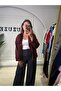 Women's Double-Breasted Collared Short Trench Coat Jacket - 2