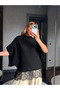 Lace Detailed Bat Sleeve Knitwear Blouse - 4