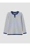Two Mt Shop Quality Lcw Kids Navy Blue Oval Collar Striped Boys' Knit Sweater - 2