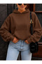 Solid Color Cotton Women's Sweatshirt