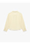 Linen Blend Long Sleeve Crop Beach Shirt with Pocket Detail - 2