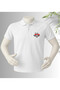 Special Design Sat Printed Polo Collar 100% Cotton T-Shirt - 2