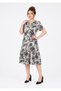 Women's V-Neck Skirt Ruffle Summer Cotton Soft Woven Viscose Dress