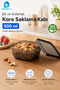 Square Storage Container 500 ml Smoked Transparent Black Lid Refrigerator Container Bpa Free - 4